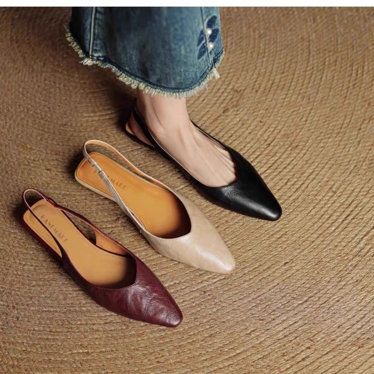 Vintage Old Fashion - Damen-Sandalen im französischen Vintage-Stil aus weichem