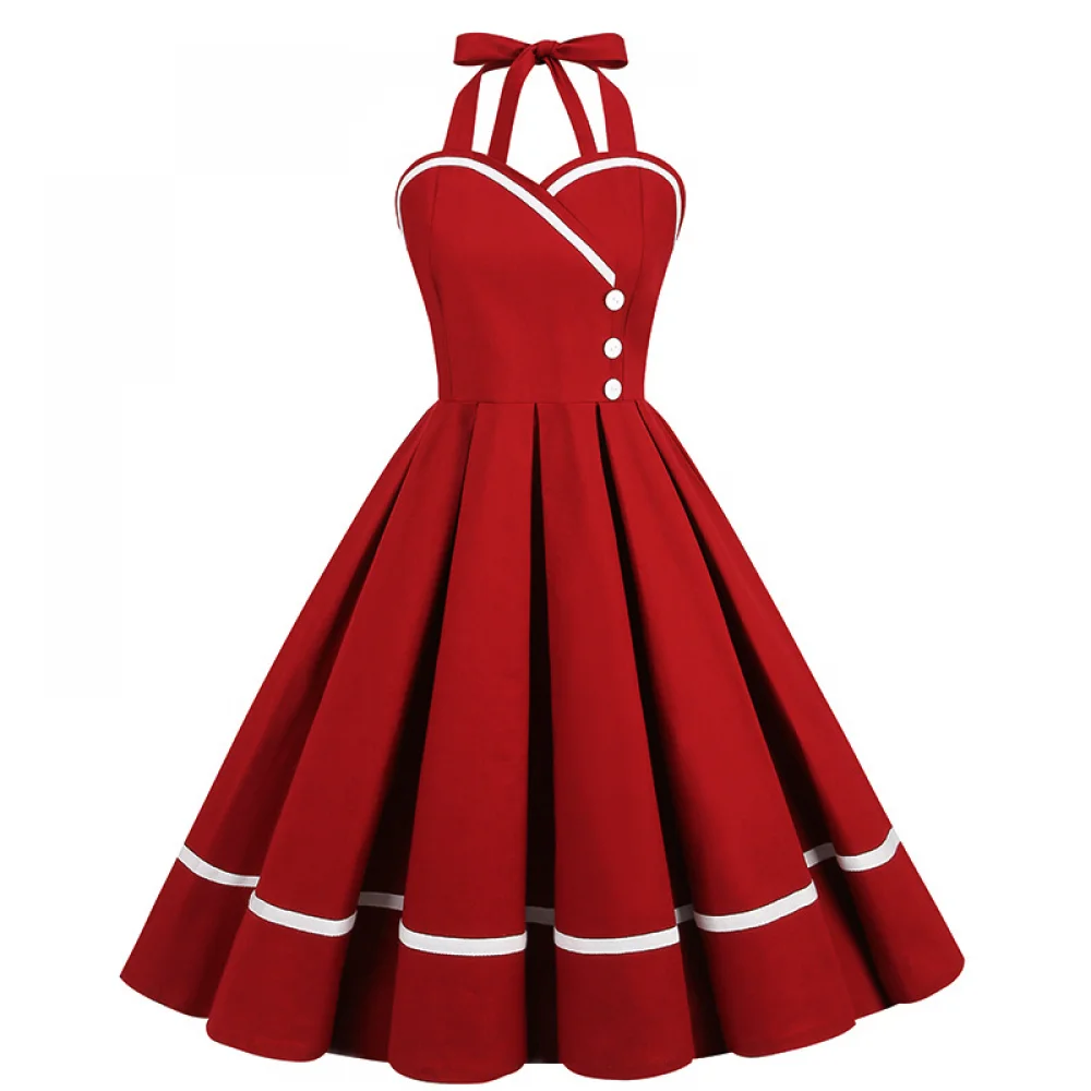 Vintage Fashion Dresses - Halloween 50er 60er 80er Retro Kleid