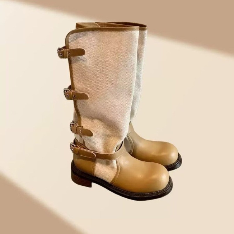 Vintage Old Fashion - Vintage Patchwork Blockabsatz-Schuhe für Damen, Neue