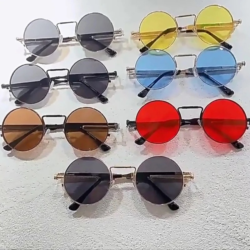 Vintage Outdoor Fashion - Vintage Metall-Rahmen Runde Sonnenbrille für Damen