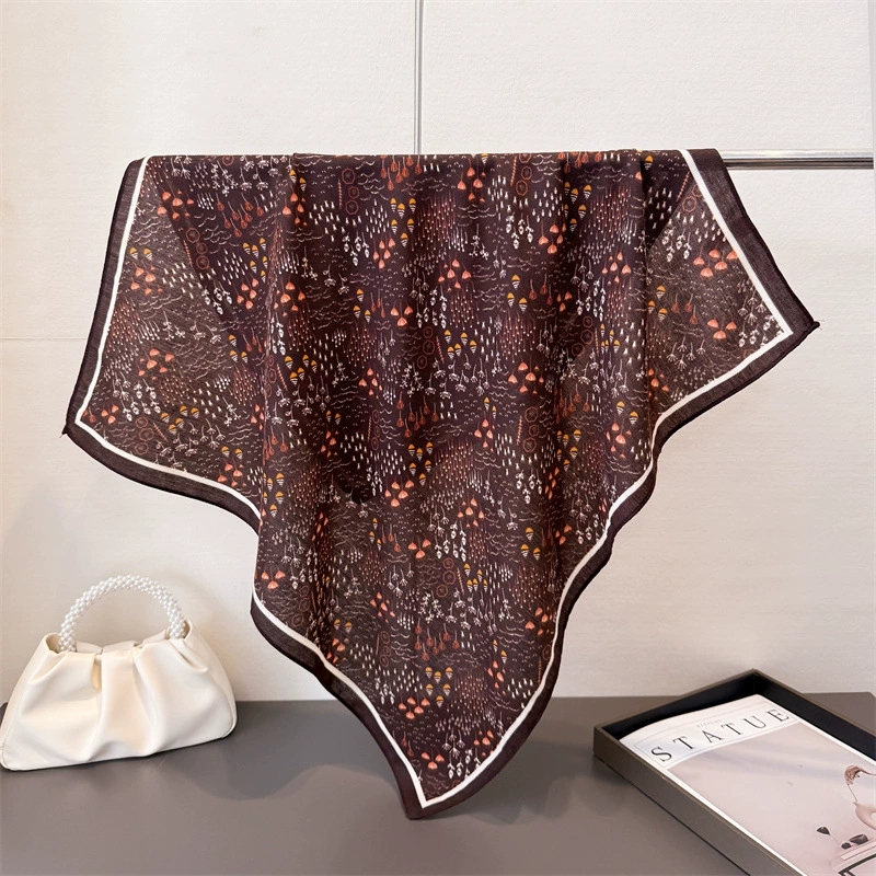 Vintage Fashion Hijab - 68 cm kleiner quadratischer femininer Schal