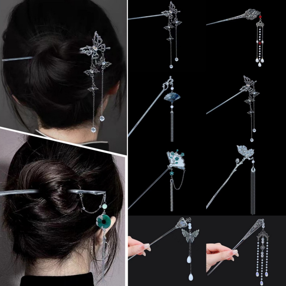 Vintage Fashion Jewelry - 18 cm Chinesischen Stil Haarnadel Elegante