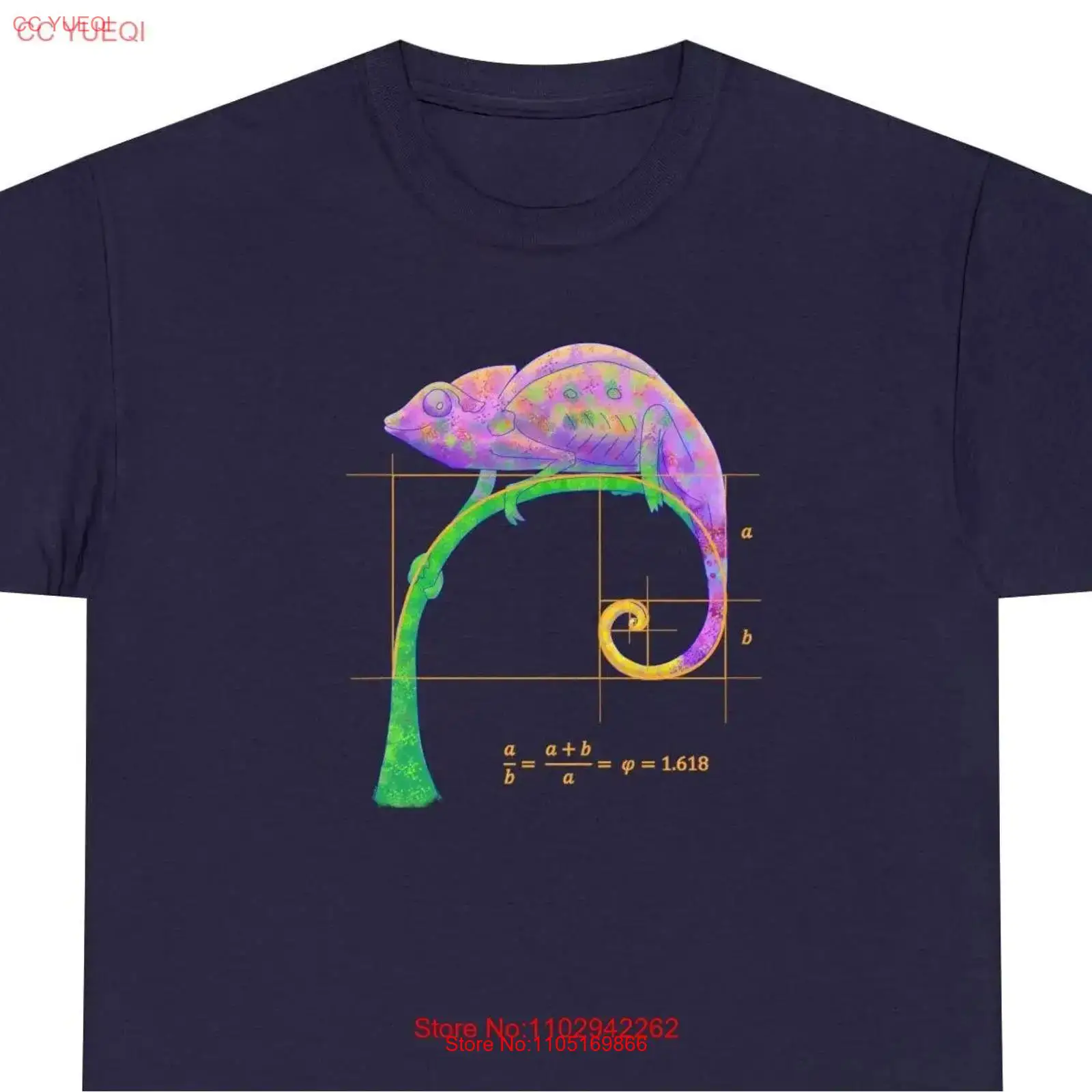 Vintage Fashion Uk - Fibonacci Chameleon T-Shirt UK-Händler Vintage Washed