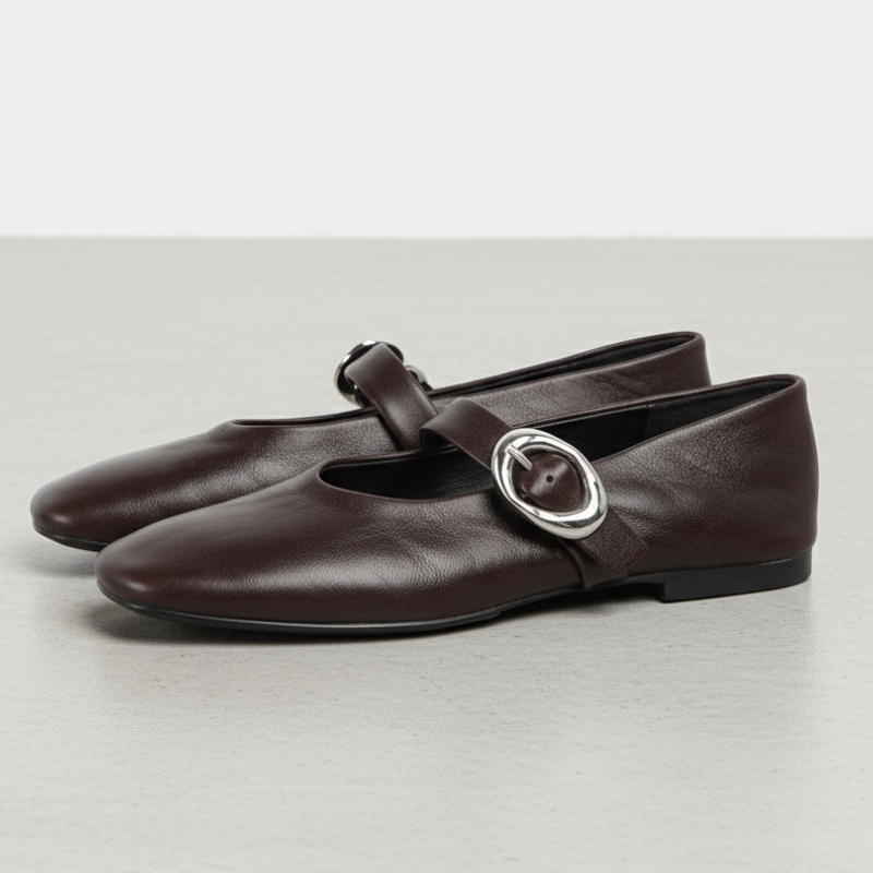 Vintage Old Fashion - Damen Mary Jane Schuhe aus PU-Leder