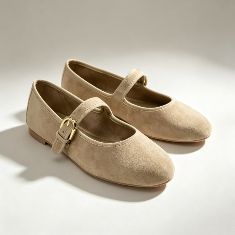 Vintage Old Fashion - Mary Jane Schuhe Damen Vintage Wildleder