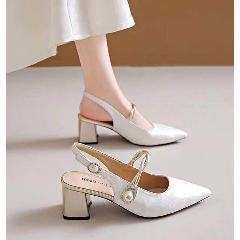 Vintage Fashion Dresses - 2026 Elegante Damen Slingback-Sandalen mit spitzer