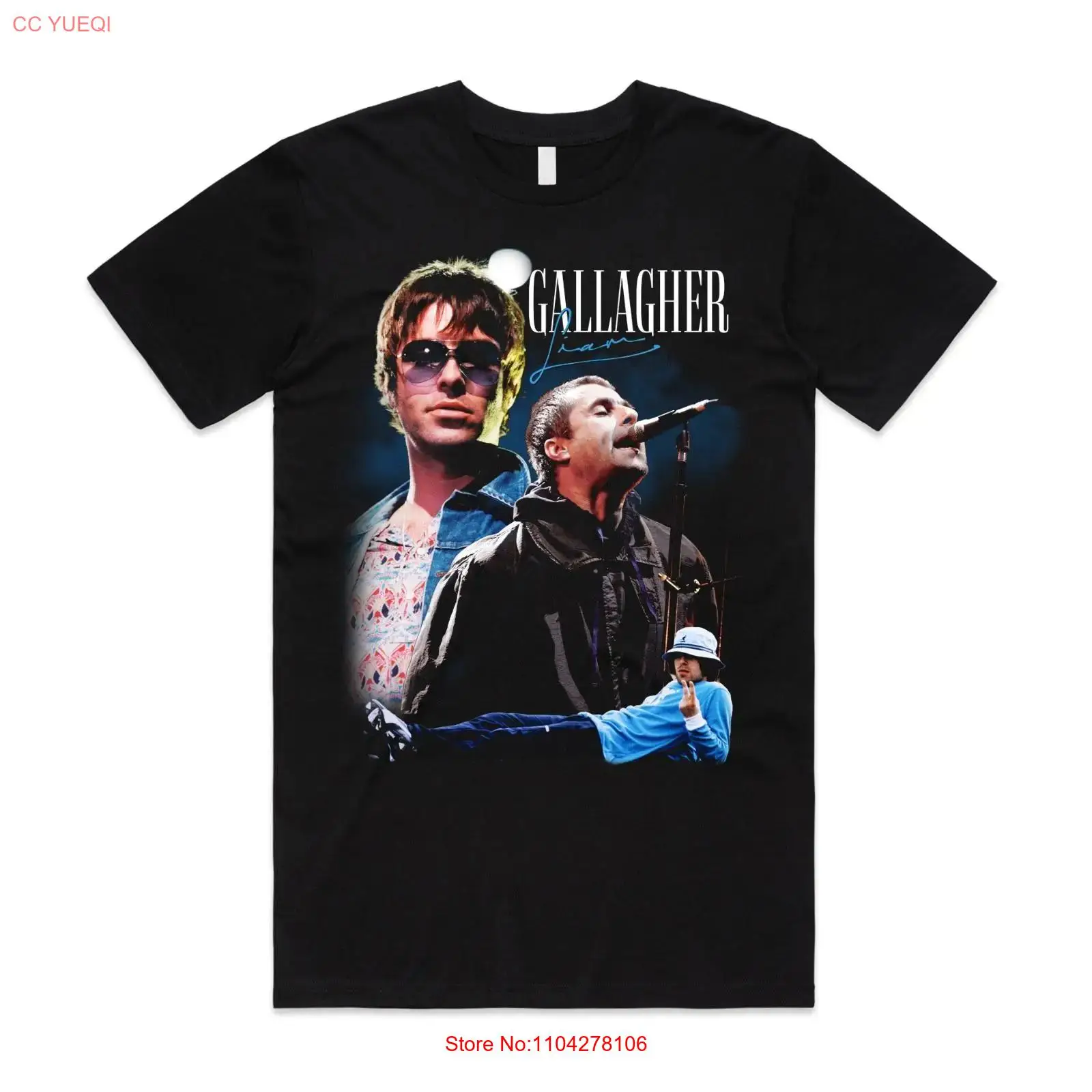 Vintage Fashion Uk - Liam Gallagher Hommage T-Shirt Top Retro