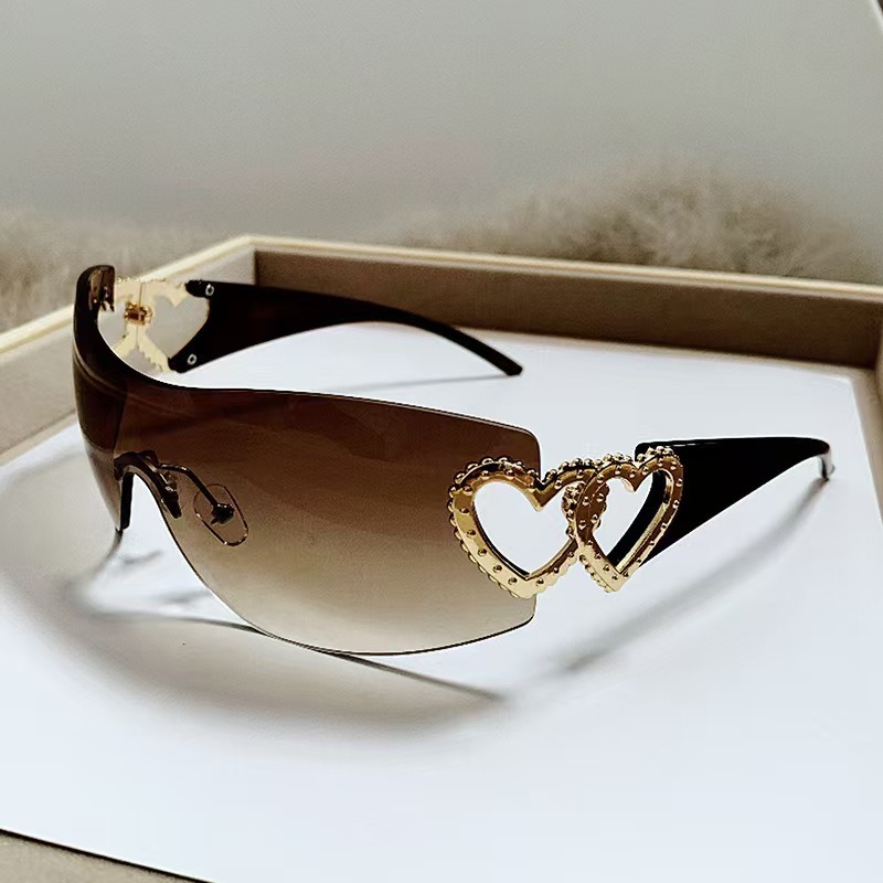Vintage Fashion Y2K - Neue Damen Mode-Fotografie-Sonnenbrille Trendige Vintage Metall-Dekorative