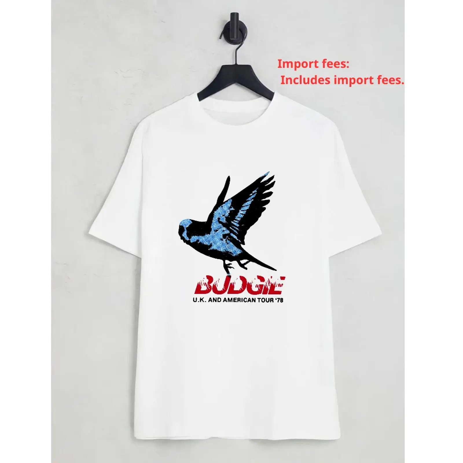 Vintage Fashion Uk - Budgie UK American Tour 1978 Band-T-Shirt,