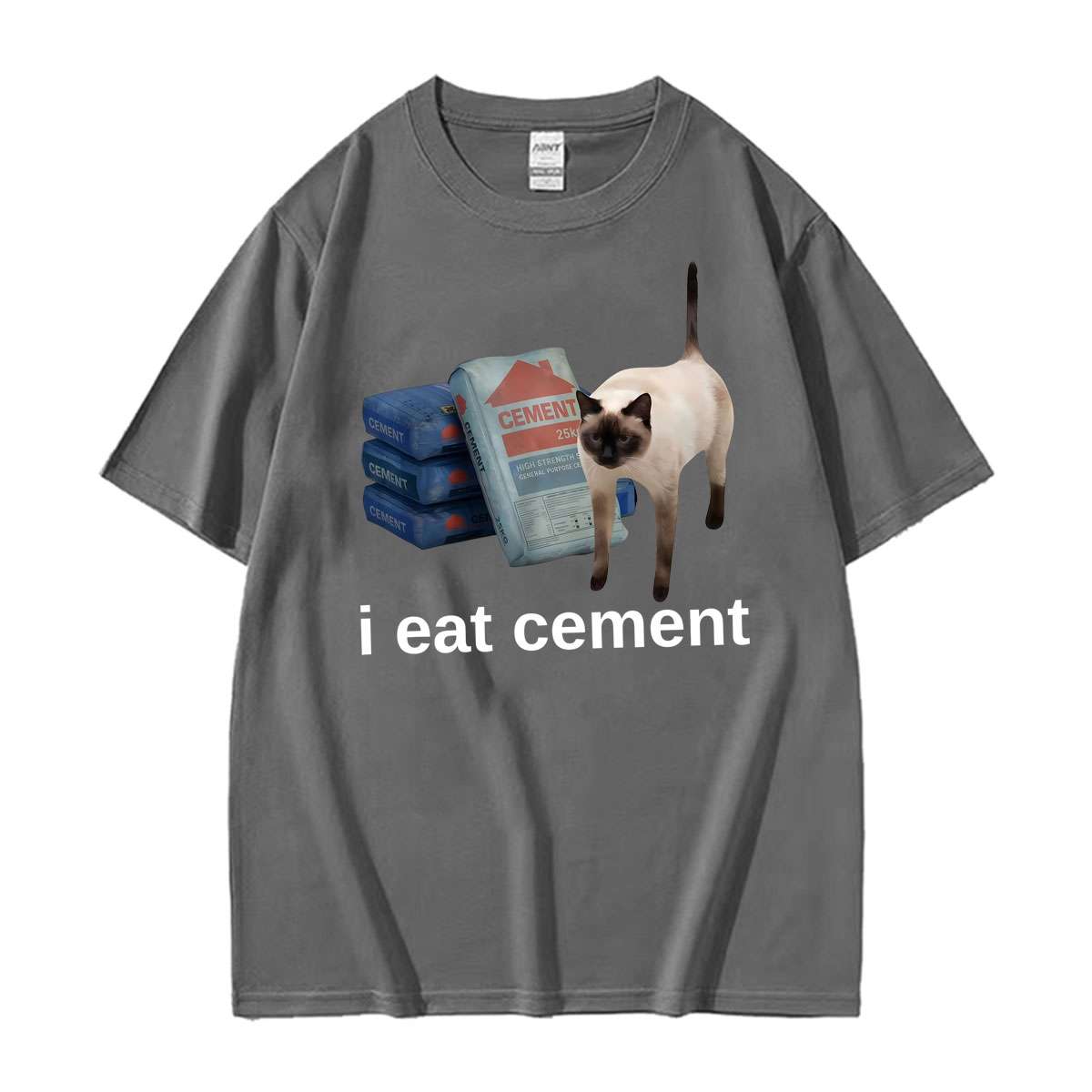 Lustiges 'Ich esse Zement' Kat – Vintage Fashion Gen Z Bewertung und Preis