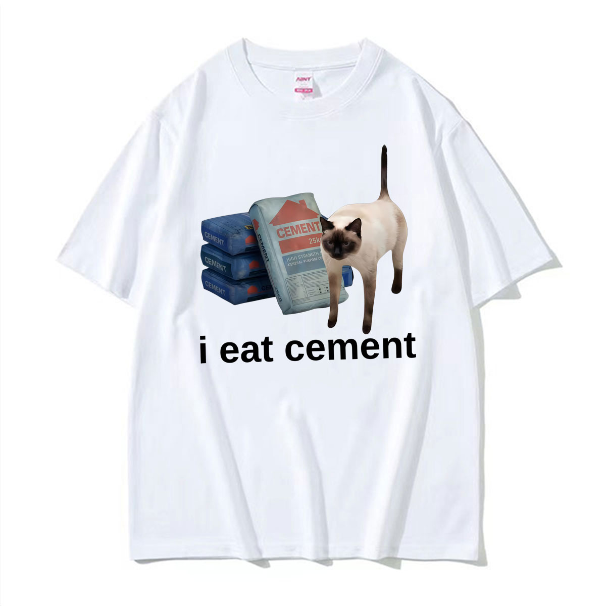 Lustiges 'Ich esse Zement' Kat – Vintage Fashion Gen Z Bewertung und Preis