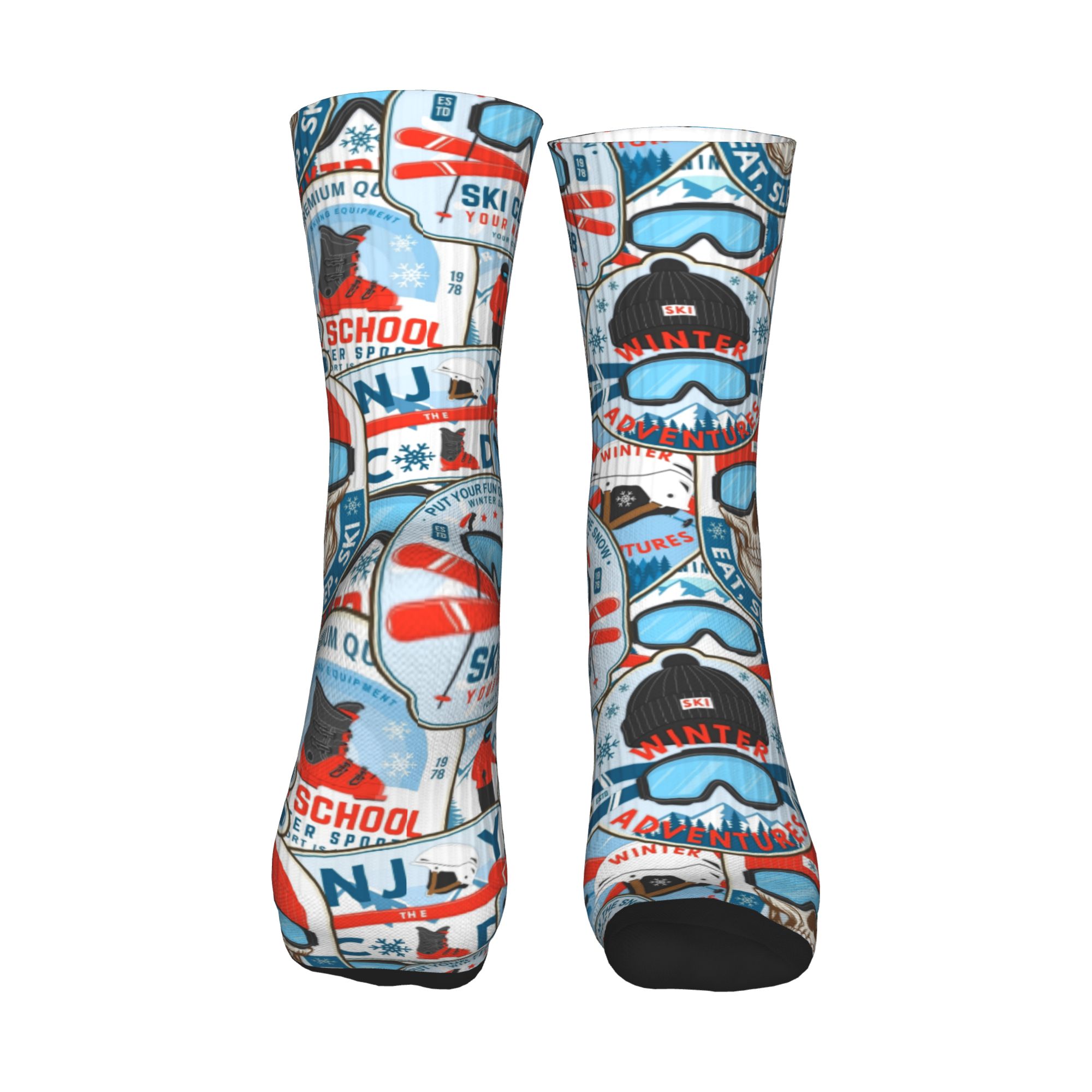 Vintage Red Blue Ski Club Sock – Vintage Fashion Dresses Bewertung und Preis