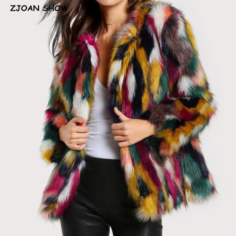 Mode Kontrast Multi farbe Faux – Vintage Fashion Show Bewertung und Preis