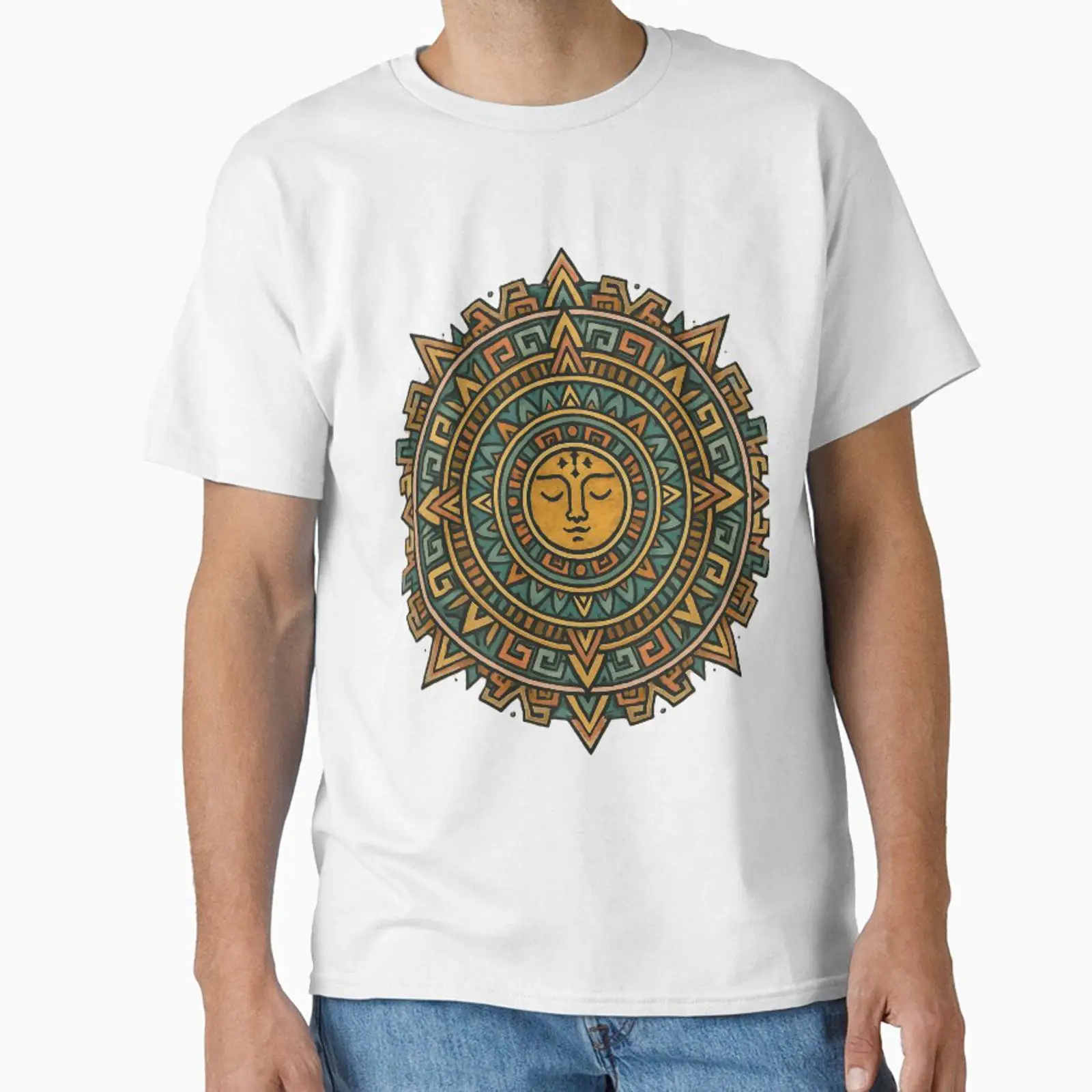 Aztec Sun Mandala, entworfen u – Vintage Fashion Uk Bewertung und Preis