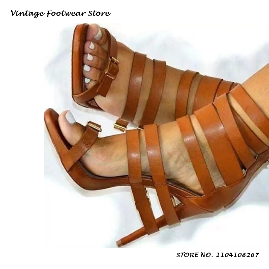 Schwarze Gladiator-Sandalen mi – Vintage Old Fashion Bewertung und Preis