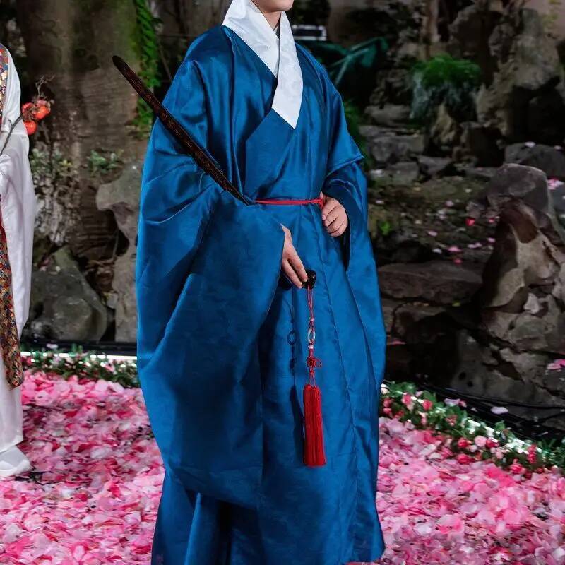 Traditionelle Hanfu dunkle Blu – Vintage Fashion Dresses Bewertung und Preis